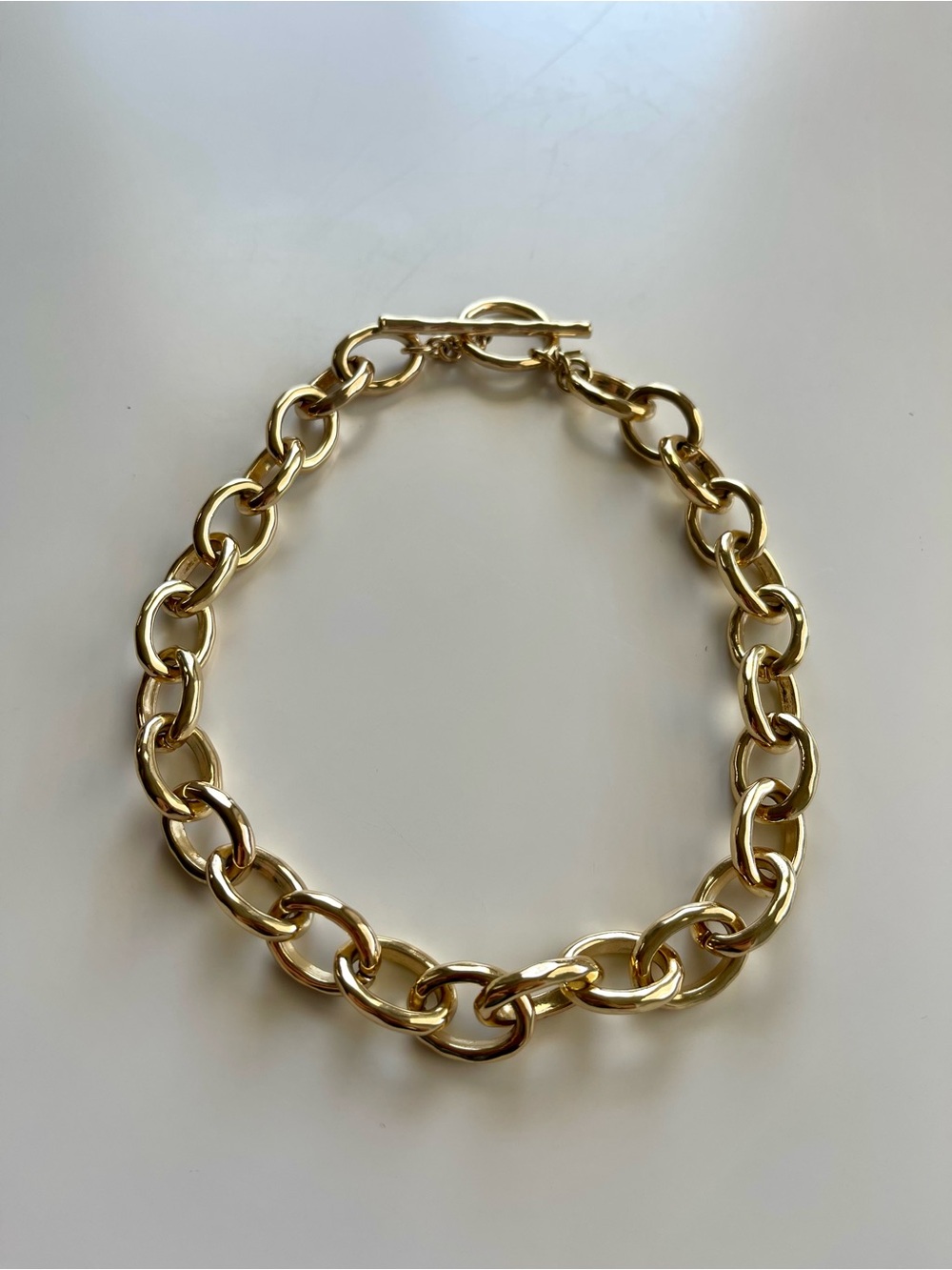 Banana Republic Chunky Gold Chain Link Toggle Necklace